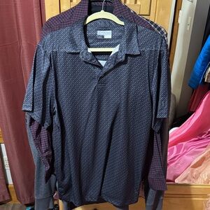 PGA Tour Dark Charcoal Micro-Pattern Polo
